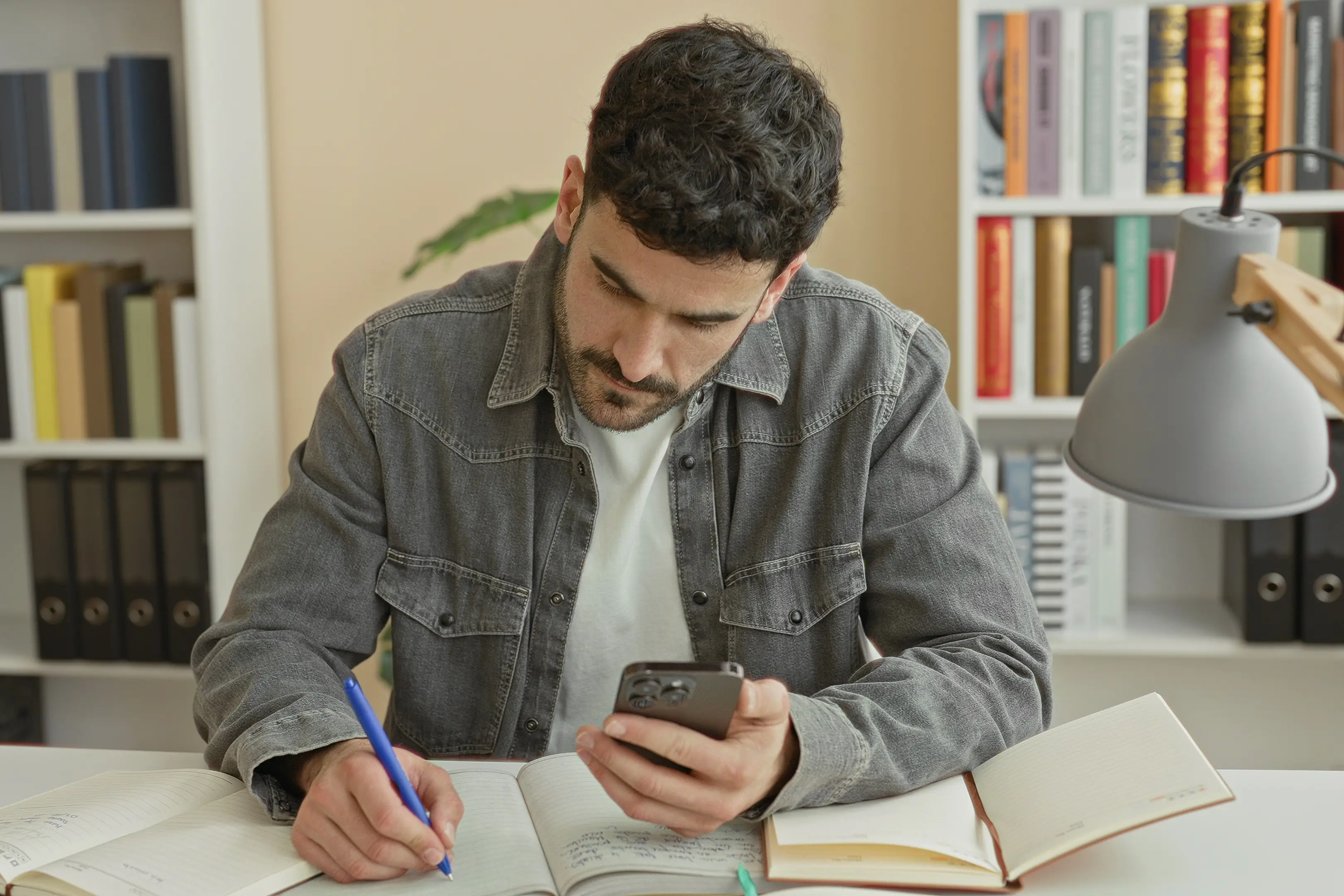 Candidate balancing study sessions and professional work commitments